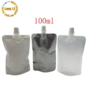 Sẵn Sàng Tàu 100Ml Trắng Đứng Chất Lỏng Pouch Phân Hủy Sinh Học Spout Pouch Cho Giặt Chất Tẩy Rửa Năng Lượng Uống Tái Sử Dụng Túi Nhựa - Product Image 4