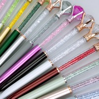 Haute Qualité En Gros Grand Diamant Cristal Stylos À Bille Multi Couleur Cadeau Gem Ball Stylo À Bille-support Logo Personnalisé Imprimer