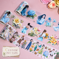 Fabricant de rouleaux de ruban PET pour scrapbooking haut de gamme sur mesure, rouleaux de ruban PET Washi mat pour journalisation