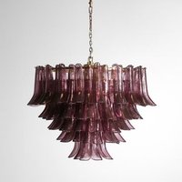 Lustre italien classique en verre de Murano, fait main, avec branches en verre coloré, pour salle à manger, éclairage artistique de luxe multicolore
