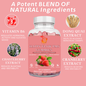 Custom Branded Happy Flow PMS Gummies with Cranberry Extract & Chasteberry Extract Promote Menstrual Comfort Female - Product Image 4