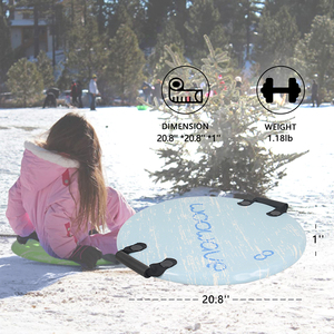 Tabla de Nieve Redonda Personalizada de Fábrica, Tabla de Deslizamiento Portátil de EVA con Asas para Niños, Tabla de Deslizamiento para Césped y Arena, Trineo de Nieve para Invierno al Aire Libre - Product Image 6