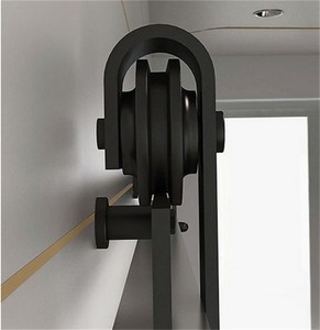 Kit de quincaillerie pour porte coulissante rustique en bois massif blanc de 6,6 pieds pour <span class=keywords><strong>la</strong></span> décoration de style ferme - Product Image 5