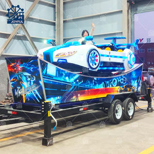 Atracciones de Alta Calidad para Parques de Diversiones, Coche Volador Portátil de 8 Asientos con Remolque en Venta - Product Image 1