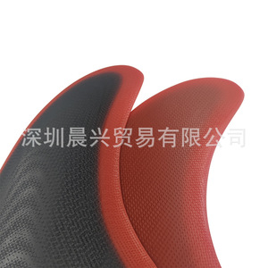 Ensemble de ailerons de planche de surf UPSURF MR rouge et noir, ailerons latéraux à languette unique - Product Image 5