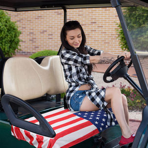 Housse de siège de voiturette de golf personnalisée en gros, imprimée par sublimation, lavable, en microfibre, serviette de protection pour siège de voiturette de golf - Product Image 6