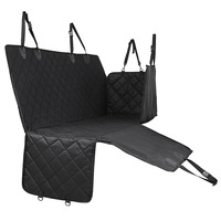 Housse de siège de voiture étanche pour chien en tissu Oxford avec ceinture de sécurité, extension de siège arrière à fond rigide pour chiens, compatible avec toutes les voitures
