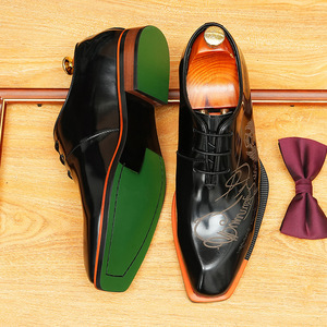 Zapatos de cuero para hombre, zapatos de charol para fiesta, zapatos hechos a mano de alta gama, zapatos clásicos de cuero para hombre - Product Image 4