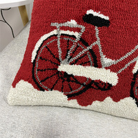 SHH005 luxe broderie crochet oreiller moderne décor à la maison vélo couture Technique fabriqué à la main pour hôtels résidences dessin animé