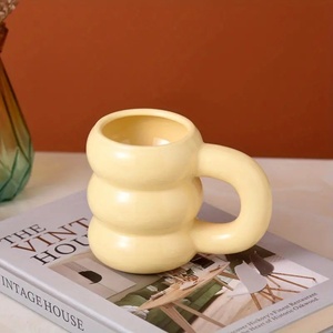 Cặp vợ chồng đơn giản dày xử lý cốc cao sáng tạo Cốc gốm sáng tạo lốp xe sáng tạo Bắc Âu cốc cà phê gốm Béo Dễ Thương - Product Image 3