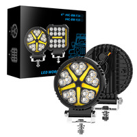 Luz de Trabajo LED Redonda para Automóvil Black Warrior de 4 Pulgadas, Foco DRL, Lámpara Auxiliar Todoterreno, 18W, 3600 Lúmenes