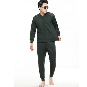 SFE01 Vente en gros – Ensemble pull et pantalon d'hiver vert olive pour homme avec fermeture éclair – Veste polaire zippée - Product Image 3