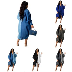 S-3XL robe ample à ourlet Offre Spéciale cordon de serrage mode robe femme multicolore disponible - Product Image 5