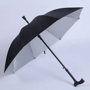 Pas cher droite UV protection bâton de marche canne parapluie