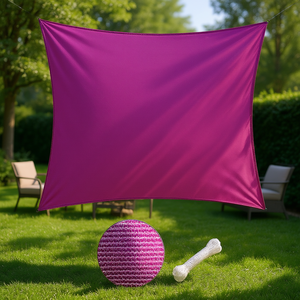 Vela de Sombra Rectangular Morada de 22x23 Pies, Cubierta de Sombra para Jardín Exterior de HDPE - Product Image 2