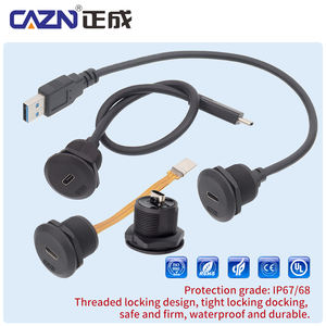 Waterdicht Type C Schroefdraad Mannelijk Naar Vrouwelijk Ep Recht Plug 20Gbit/S Versie 3.0/<span class=keywords><strong>3.2</strong></span> 0.3M 0.5M 1M Voor Stroomtoepassing - Product Image 3