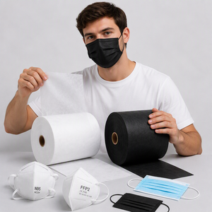 Tissu non tissé soufflé à chaud BFE99 PFE95 20g 25gsm 40g – Rouleaux de tissu filtrant non tissé soufflé à chaud pour masques KN95 <span class=keywords><strong>FFP1</strong></span> FFP2 FFP3 - Product Image 4