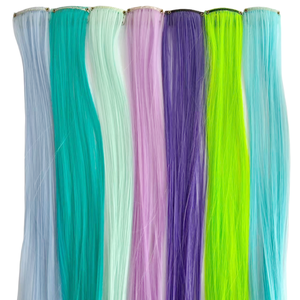 วิกผมสังเคราะห์40<span class=keywords><strong>สี</strong></span>สำหรับปาร์ตี้มีหลายสีเน้นยาว<span class=keywords><strong>สี</strong></span>รุ้งสำหรับต่อผมสำหรับสาวๆ - Product Image 6