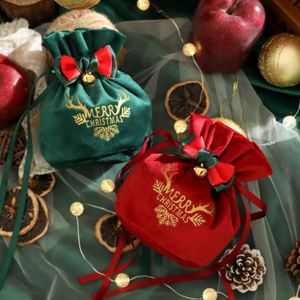 Sacs cadeaux personnalisables avec logo, écologiques, imprimés bonhomme de neige, pour bonbons de Noël, avec cordon de serrage, pour les fêtes - Product Image 4
