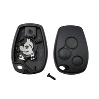 Clé de Voiture Vierge Coque de Remplacement de Clé Télécommande avec Support de Pile Compatible pour Renault Clio Modus Kangoo Master
