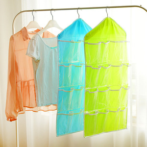 Multi-compartment wardrobe storage bag for underwear and <b>socks</b>, 16-compartment hanging storage <b>organizer</b>. - Product Image 4
