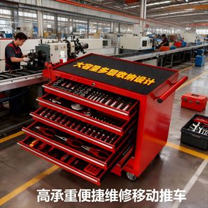 Mobile <b>Tool</b> Cabinet With 5 <b>Drawers</b> 360 Degree Swivel Casters For Auto Repair Workshop - Product Image 4