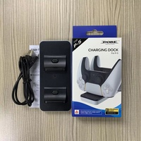Station de charge double sans fil pour manettes PS5 – Nouveau support de charge magnétique compatible avec les joysticks pour plateformes de jeu PSP
