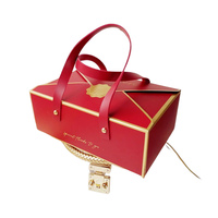New Fashion Großhandel benutzer definierte mehrfarbige Praline süße Verpackung Geschenk boxen mit Griff Hochzeit Candy Geschenk box