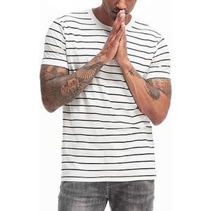 Custom logo Over Sized <b>Men's</b> Pour Hommes Screen Print <b>Stripe</b> 100 Cotton <b>T</b>-<b>shirts</b> <b>for</b> <b>Men</b> - Product Image 3