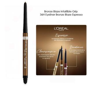 L'Oreal ปากกาอายไลเนอร์แบบกริปอัตโนมัติปากกาอายไลเนอร์สี N.13สีบรอนซ์ปากกาแต่งหน้า - Product Image 1