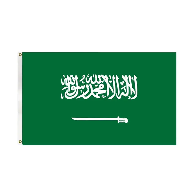 Polyester Sublimation Custom Country Flags 3x5 Ft Saudi-Arabien Flagge für National feiertag