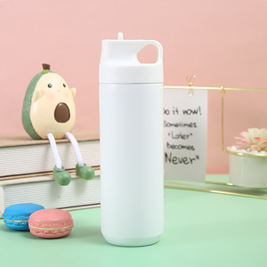 Vaso Térmico de Acero Inoxidable 304, Botella de Agua Deportiva Portátil para Exteriores, Color Sólido, Diseño Simple, Tipo Bolso - Product Image 3