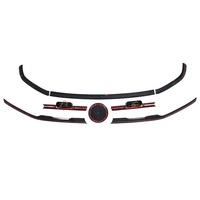 5 kits complets de garniture de calandre avant noir brillant avec éclairage LED pour Volkswagen VW Amarok 2023 2024 Accessoires