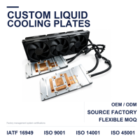 Sistema de Refrigeración Líquida Todo en Uno, Bloque de Refrigeración por Agua de Cobre, Placa Fría, Disipador de Calor, Kit de Radiador para Servidor, CPU, GPU, Estación de Trabajo