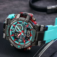 STRYVE 8025 Montre Homme Numérique-Analogique Double Mouvement Étanche Montres Mode Rue Fête Style Sport Montre Homme