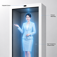 Vitrina Holográfica Interactiva Transparente LCD 4K de 86 Pulgadas con Pantalla Táctil y Animación