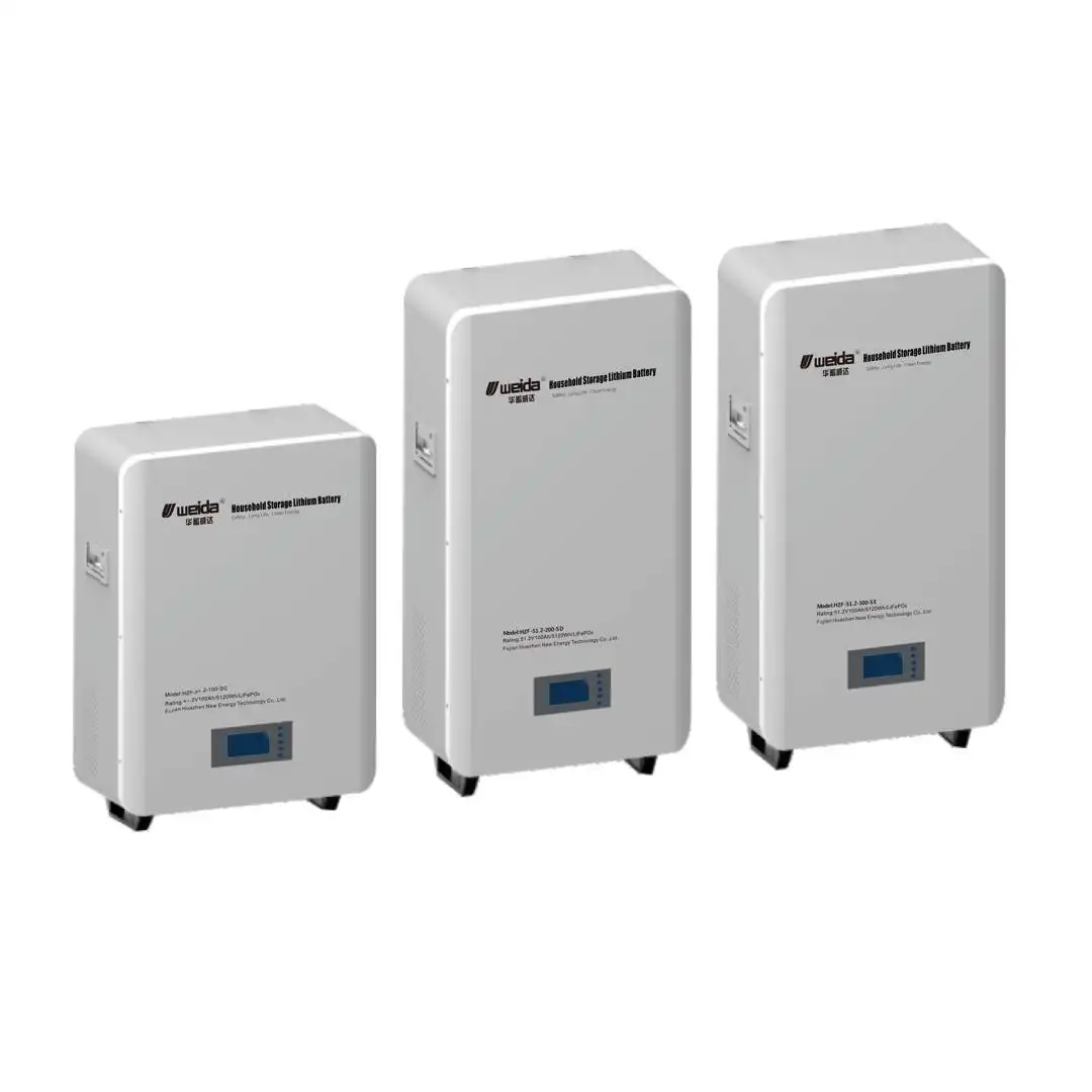 Custom 51.2v Series wall mounted LiFePO4 battery unit household energy storage system