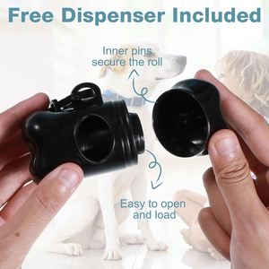 Bolsas para excrementos de mascotas con logotipo personalizado de fábrica, con dispensador de bolsas para excrementos de perro, para uso en el hogar, al aire libre, para pasear cachorros y viajar - Product Image 6