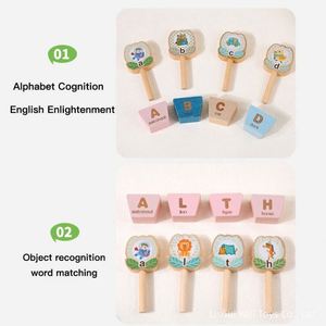 Blocs d'éveil en bois naturel de qualité supérieure certifiés CPC CE, design spécial, artisanat exquis, alphabet, jouet en bois pour la cognition - Product Image 4