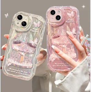 Merry Go Round Papillon Perle Chaîne Camlet Style TPU Housse de Téléphone Portable pour <span class=keywords><strong>Iphone</strong></span> 17 8 X <span class=keywords><strong>Xr</strong></span> Xs 11 12 13 14 15 16 Pro Max - Product Image 4