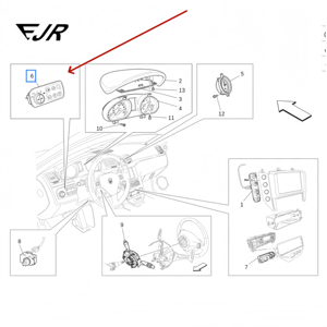 Pannello interruttore cruscotto per <span class=keywords><strong>Maserati</strong></span> GranCabrio <span class=keywords><strong>GranTurismo</strong></span> OEM 237798 237799 - Product Image 6