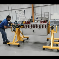 Plateforme d'assemblage à deux panneaux latéraux, poste de travail industriel, table d'assemblage pour armoires électriques
