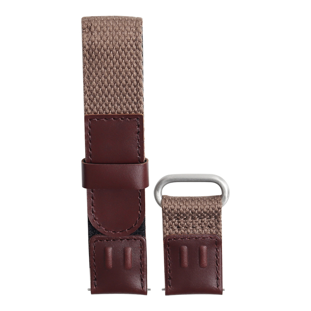 Factory Custom Braided Nylon Solo Loop Sport Nylon Leather Watch Strap 22mm Watch Band