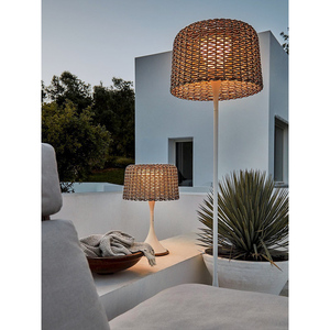 Solar Powered Floor Lamp Outdoor Waterproof Rattan Garden <b>Light</b> For Villa Courtyard Terrace LED Solar Garden <b>Lights</b> - Product Image 4