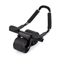 Soporte para Codos, Rueda Abdominal de Acero PP con Rebote Automático, Equipo de Ejercicio Abdominal para Quemar Grasa y Adelgazar el Abdomen, Equipo de Fitness para el Hogar
