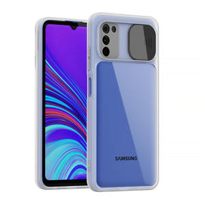 Étui de téléphone portable pour caméra Samsung S21 FE A02S, coque en cuir trempé avec surface arrière pour objectif coulissant, pour galaxy A03S - Product Image 1