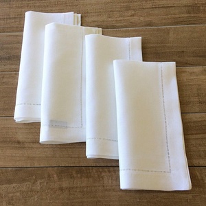 Wholesale Custom LOGO Organic Fabric 100% <b>Linen</b> <b>Table</b> <b>Cloth</b> White <b>Linen</b> Napkin Placemat for Wedding Monogram - Product Image 1