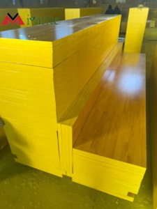 CAMELPLY Tableros de Contrachapado Ecológicos de Primera Clase de 3 Capas E1 de 27 mm, Panel Amarillo para Encofrado en Construcción - Product Image 6