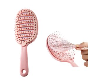 Factory Custom Fashion Easy-Cleaning ABS Nylon Vent Hair <b>Brush</b> Waterproof Massage Scalp <b>Detangling</b> TPR Cushion Paddle Shape Home - Product Image 1