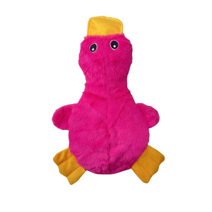 Jouets pour animaux de compagnie en gros : Canard jaune en peluche avec son et bruit de papier simulés, jouet à mâcher pour chiens - Product Image 6